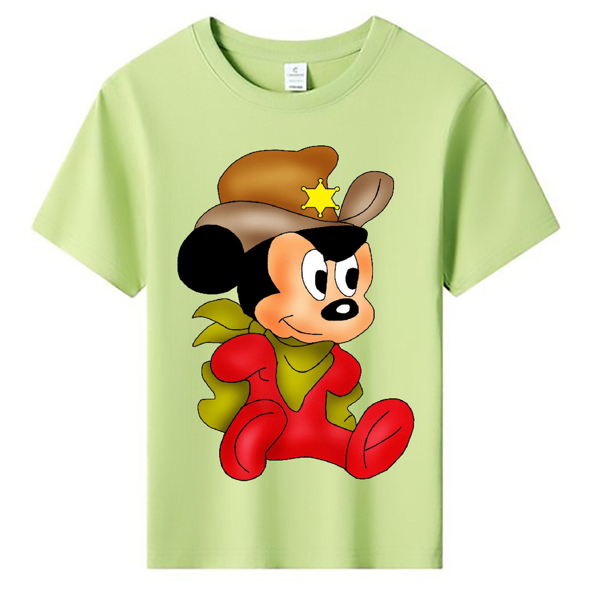 ミッキーマウス Mickey Mouse 綿100％キッズTシャツ（フロントプリント）